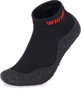 whitin yoga socks slippers for women men size 9 gym barefoot minimalist pilates pregnant with grips grippers sticky bottom barre mesh water pool beach tennis black