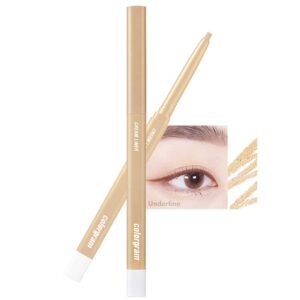 colorgram artist formula cream liner - 04 gold harmony | best cream eyeliner, ultra pigmented, long lasting, waterproof & smudgeproof, easy to use, all day wear and daily makeup, korean beauty 0.25g