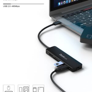 USB C Hub HDMI PD Adapter for MacBook Air/Pro, Surface Pro 7/8, XPS and More, Dockteck 6-in-1 Type C Hub with 4K 60Hz, 100W PD, SD & microSD Card Reader, 2 USB 3.0 Data 5Gbps