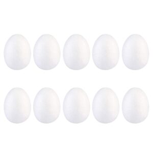 bestoyard 20pcs easter foam eggs styrofoam polystyrene egg shapes easter egg decorations ornaments diy crafts 6cm white