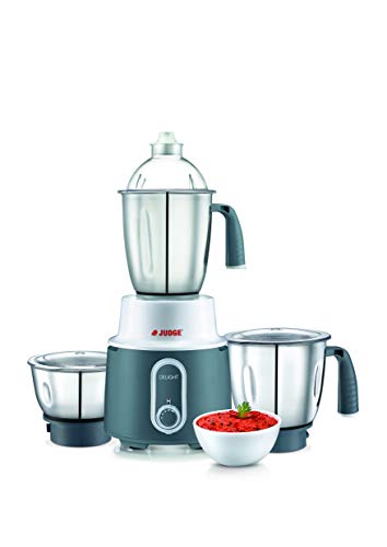 Judge Delight Wet/Dry 3-Jar Mixer Grinder Powerful 750 Watts Motor, Stainless Steel Blades and Jars, Modern Elegant Design, 110v for USA