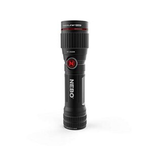 nebo redline flashlight, rechargeable led water & impact resistant handheld flashlights, available in 450, 1000, 1400, & 2000 lumens, redline flex 450 lumens
