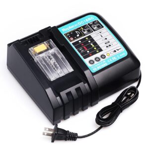 lilocaja dc18rc 18v 3.0a rapid battery charger for all makita 14.4v-18v lxt lithium-ion battery bl1860 bl1850 bl1840 bl1830 bl1450 bl1440 bl1430, replaces for makita charger dc18rd dc18ra dc18sf