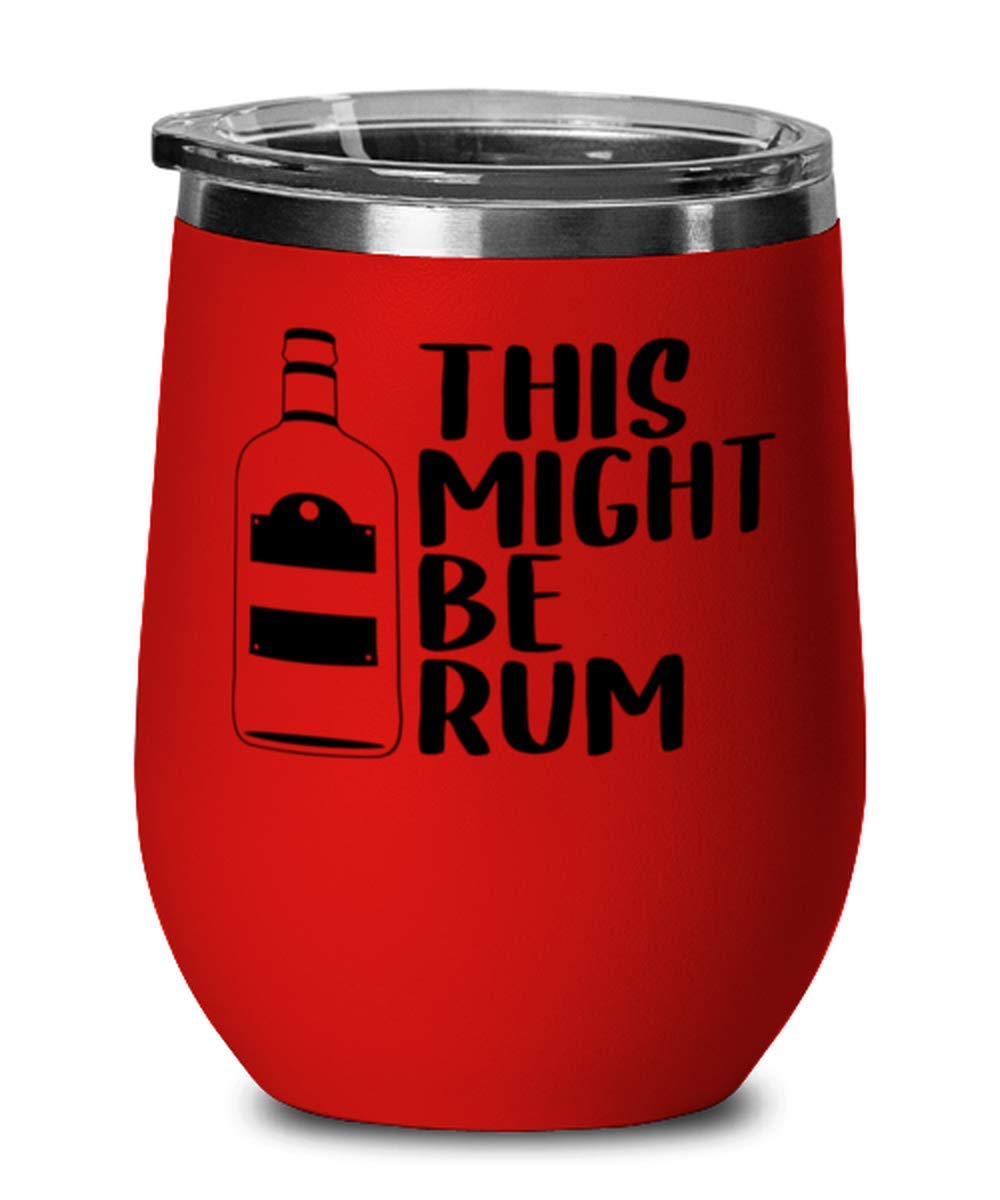 Pussuers Rum Wine Glass, Wine Tumbler Red, Pussuers Rum Stainless Steel Insulated Lid Wine Glass Mug Cup Present Idea