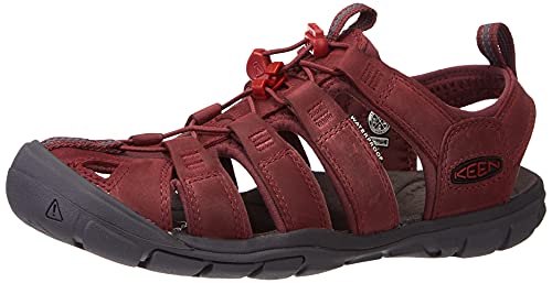 KEEN Women's Sneaker Sandal, Burgundy, 7.5