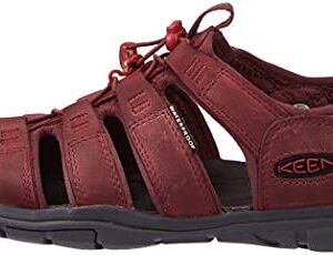 KEEN Women's Sneaker Sandal, Burgundy, 7.5