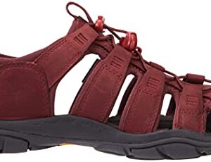 KEEN Women's Sneaker Sandal, Burgundy, 7.5