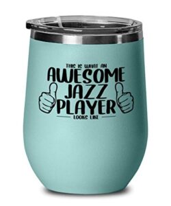 jazz coffee wine glass, teal wine tumbler, jazz coffee stainless steel insulated lid wine glass mug cup present idea
