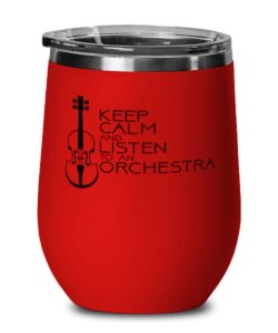 orchestra wine glass, wine tumbler red, orchestra stainless steel insulated lid wine glass mug cup present idea