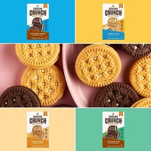 Catalina Crunch Sandwich Cookies Variety Pack (4 Flavors), Chocolate Mint, Peanut Butter, Vanilla Creme, Chocolate Vanilla | Vegan, Low Carb, Low Sugar, Protein | Keto Cookies, Snacks