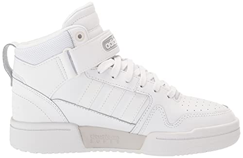 adidas Women's Postmove Mid Basketball Shoe, White/White/Grey One, 8.5