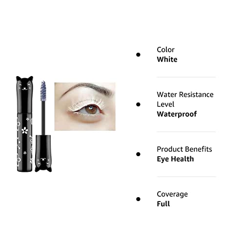 LGSZGDCN White Lashes volume mascara Extensions Makeup Lash Waterproof Fast Dry Eyelashes Curling Lengthening Primer Eye Lashes Party Stage Use