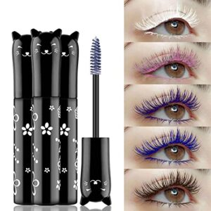 LGSZGDCN White Lashes volume mascara Extensions Makeup Lash Waterproof Fast Dry Eyelashes Curling Lengthening Primer Eye Lashes Party Stage Use