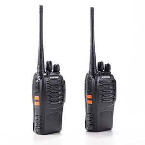 4 Pack Baofeng BF-888S Ham Two Way Radio, Walkie Talkie with Rechargeable Battery, Headphone Wall Charger