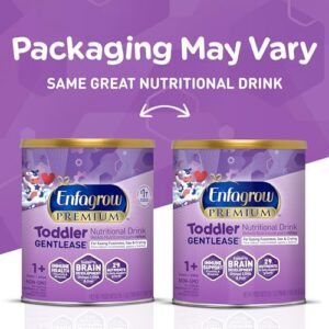 Enfagrow Premium Gentlease Toddler Nutritional Drink, Omega-3 DHA for Brain Support, Prebiotics & Vitamins for Immune Health, Non-GMO, 29.1 Oz Can, Pack of 4, Total 116.4 Oz