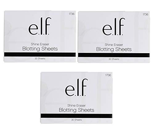 Pack of 3 e.l.f. Shine Eraser Blotting Sheets, 30 sheets (1736)3