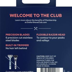 Dollar Shave Club 6-Blade Razor Refill Cartridges for an Extra Close Shave Shave with Precision 4 Count