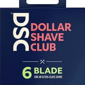 Dollar Shave Club 6-Blade Razor Refill Cartridges for an Extra Close Shave Shave with Precision 4 Count