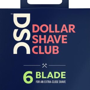 Dollar Shave Club 6-Blade Razor Refill Cartridges for an Extra Close Shave Shave with Precision 4 Count