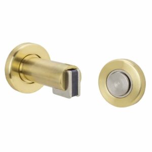 Magnetic Door Stopper Holder Flat Catch Doorstop Guard Office Fitting Screw Gold