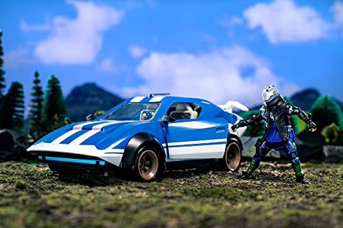 FORTNITE Joy Ride Whiplash Vehicle (Blue & White), with 4-inch Articulated X-Lord Figure