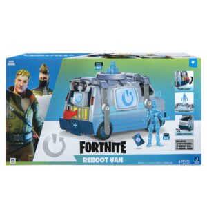 FORTNITE Feature Deluxe Reboot Van, Electronic Vehicle with Two 4-inch Articulated Reboot Drift (Stage 1) and Recruit Jonesy Figures, and Accessory - Amazon Exclusive