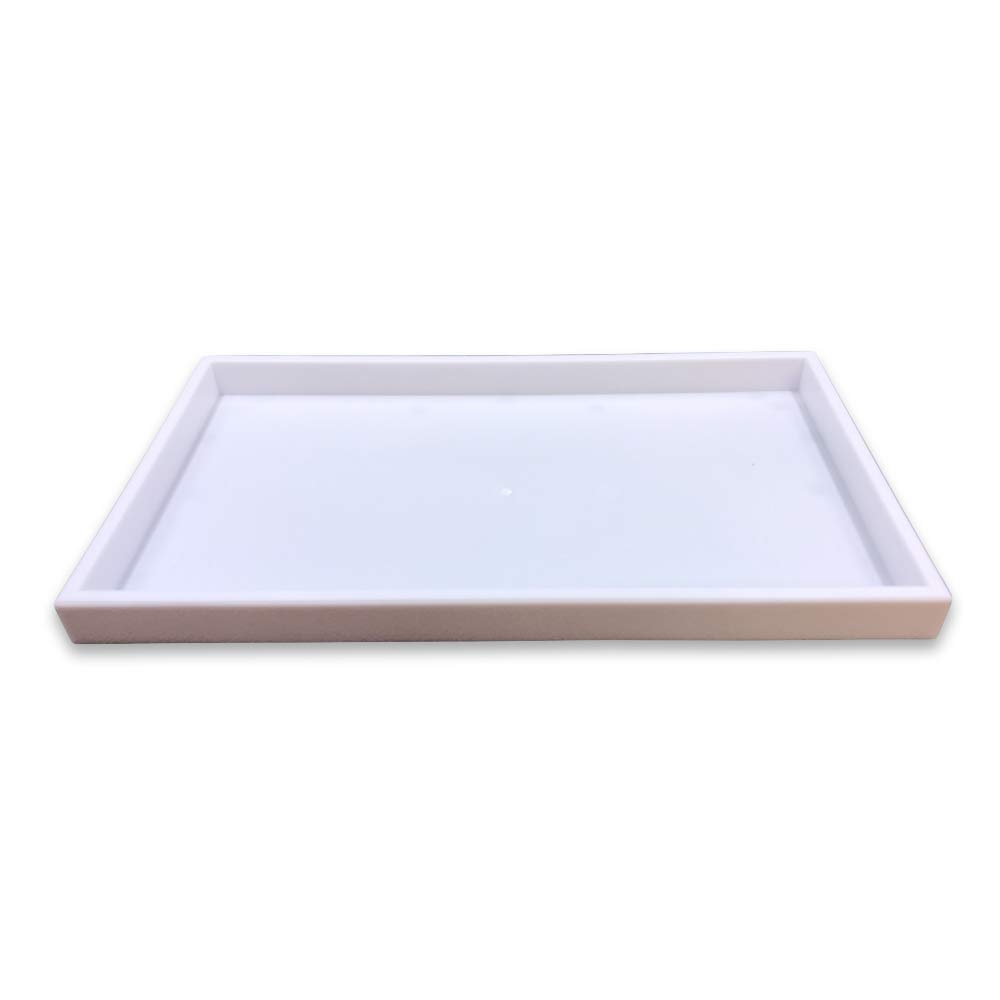 144 Foam Insert Ring Display Tray (White Tray, Green Foam) - 1 Pack (14 ¾” x 8 ¼” x 1”) – Merchandising/ Jewelry Display/ Organizer/ Multi Purpose Tray