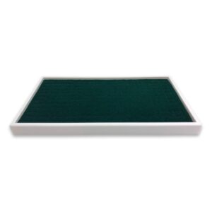 144 Foam Insert Ring Display Tray (White Tray, Green Foam) - 1 Pack (14 ¾” x 8 ¼” x 1”) – Merchandising/ Jewelry Display/ Organizer/ Multi Purpose Tray