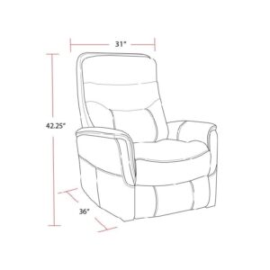 Parker Living Gemini - Ivory Manual Swivel Glider Recliner