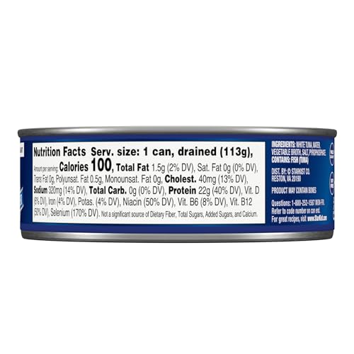 StarKist Chunk White Tuna in Water 5 oz Can, 4 Count, Pack of 1