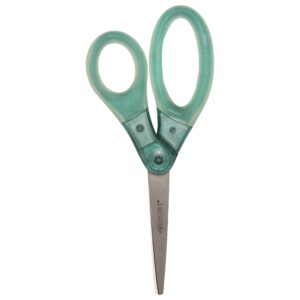 westcott 8" gel-grip multipurpose scissors for office and home, green