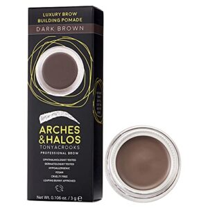 Arches & Halos Luxury Brow Building Pomade in Dark Brown, 0.1 Ounce