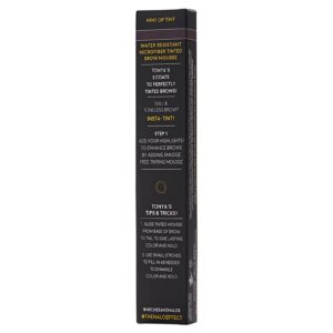 Arches & Halos Microfiber Tinted Brow Mousse - Dark Brown - Soft, Natural Definer Mousse to Shape, Sculpt and Control Eyebrows - Silky, Non-Crunchy, Fast-Setting Texture - Vegan Formula - 0.106 oz