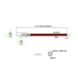 LIXINTIAN 14AWG SAE Connector Extension Cable, (3Pack) SAE Quick Connector Disconnect Plug SAE Automotive Extension Cable, Solar Panel SAE Plug- 30cm/1ft