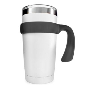 aliensx tumbler handle for yeti 20oz rambler cup, anti slip travel mug grip cup holder for stainless steel tumblers, yeti, ozark trail, rtic, sic and more tumbler mugs (black)