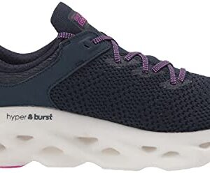 Skechers Women's GO Run Glide Step Hyper-Dash Charge Sneaker, Navy, 9