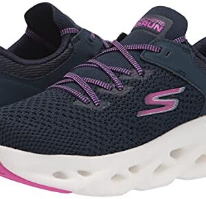 Skechers Women's GO Run Glide Step Hyper-Dash Charge Sneaker, Navy, 9