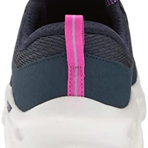 Skechers Women's GO Run Glide Step Hyper-Dash Charge Sneaker, Navy, 9