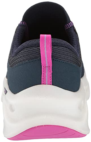 Skechers Women's GO Run Glide Step Hyper-Dash Charge Sneaker, Navy, 9