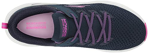 Skechers Women's GO Run Glide Step Hyper-Dash Charge Sneaker, Navy, 9