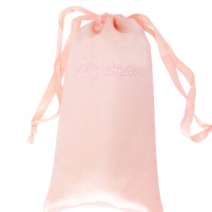 Cuulrite Ballet Pointe Shoes Bag Satin Drawstring Dance Shoe Storage Bag Pink One Size