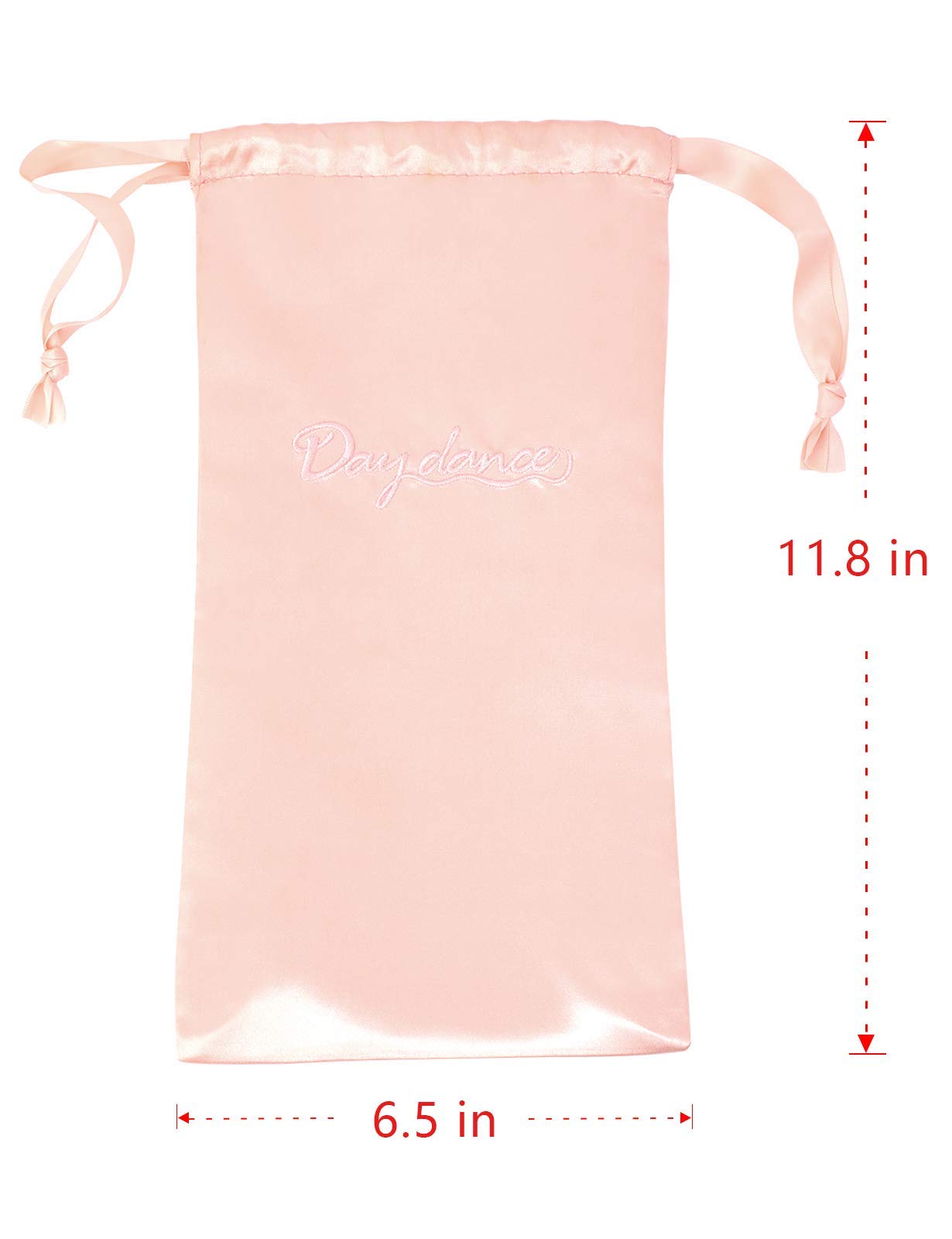 Cuulrite Ballet Pointe Shoes Bag Satin Drawstring Dance Shoe Storage Bag Pink One Size