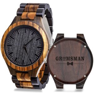 kullder personalized groomsmen gifts for wedding engraved watch for best man to men custom wooden watches for men personalized groomsmen gifts ideas
