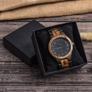 kullder Personalized Groomsmen Gifts for Wedding Engraved Watch for Best Man to Men Custom Wooden Watches for Men Personalized Groomsmen Gifts Ideas
