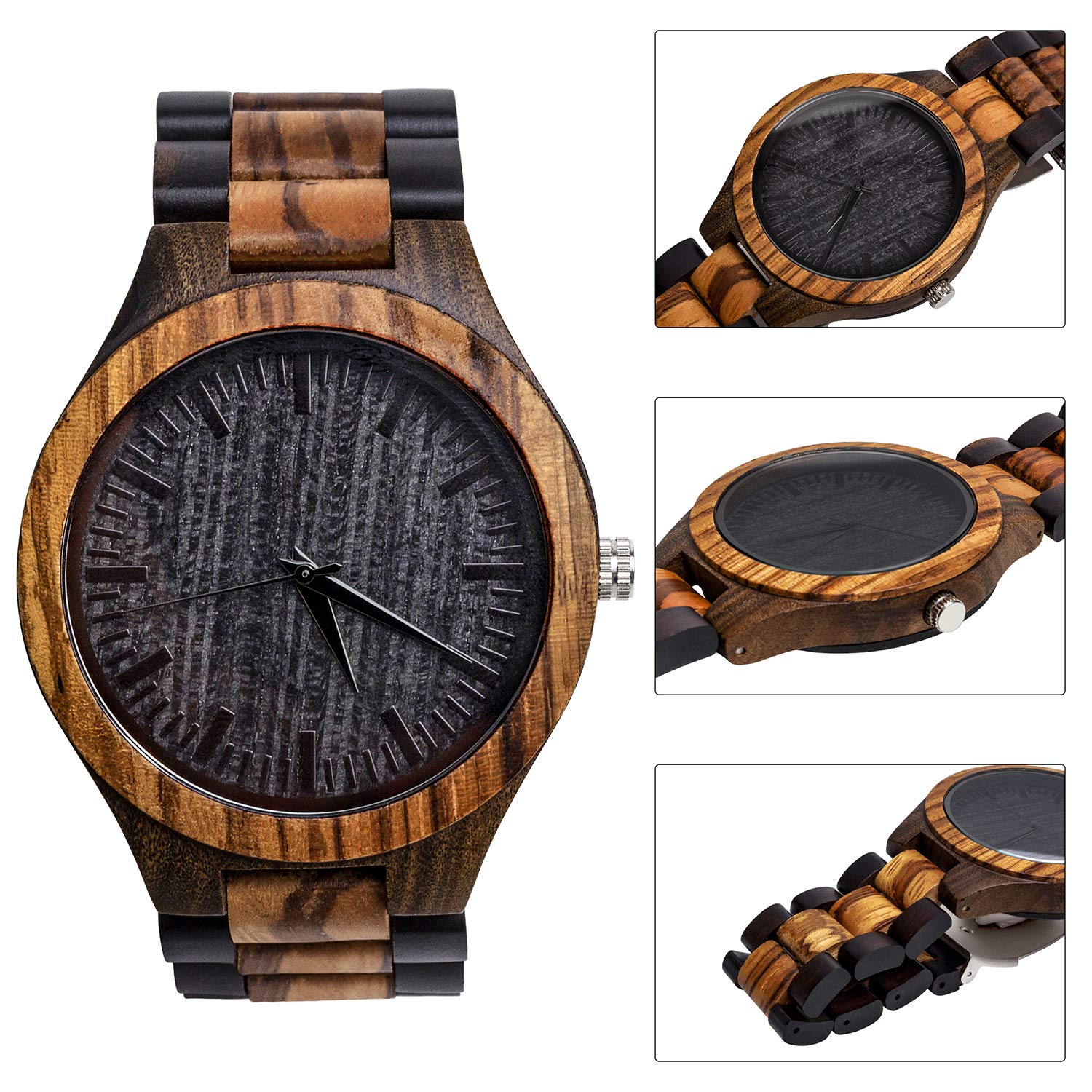 kullder Personalized Groomsmen Gifts for Wedding Engraved Watch for Best Man to Men Custom Wooden Watches for Men Personalized Groomsmen Gifts Ideas