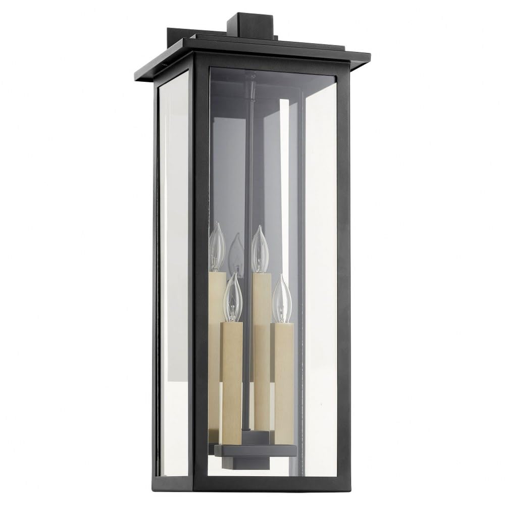 Quorum 7127-4-69 Transitional Four Light Lantern from Westerly Collection in Black Finish,