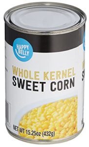 amazon brand - happy belly whole kernel corn, 15.25 ounce (pack of 1)