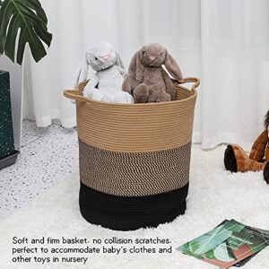 ZLG Cotton Rope Basket 14.15x18.1x15.94Inch Baby Laundry Basket Toy Storage Basket large baskets for blankets