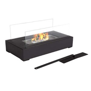 Bio Ethanol Ventless Tabletop Fireplace – Real Smokeless Flame - Clean Burning Indoor/Outdoor Portable Heat with 360 View by Lavish Home