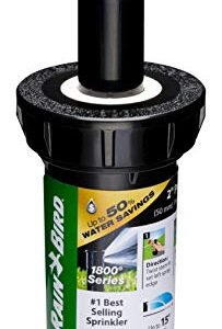 Rain Bird 1802HDSPRS Pressure Regulating (PRS) Professional Dual Spray Pop-Up Sprinkler, 180° Half Circle Pattern, 8' - 15' Spray Distance, 2" Pop-up Height